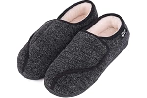 LongBay Women's Memory Foam Diabetic Slippers Comfy Cozy Arthritis Edema Wide House Shoes Non Slip