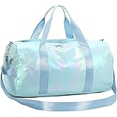 Gym Bag Sports Duffle Bag with Wet Pocket Weekender Overnight Bag with Waterproof Shoe Compartment for Girls Kids Women Travel Dance Yoga Workout Bag (Green)