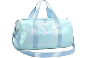 LEDAOU Gym Bag Sports Duffle Bag with Wet Pocket Weekender Overnight Bag with Waterproof Shoe Compartment for Girls Kids Women Travel Dance Yoga Workout Bag (Green)