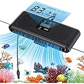 PAIZOO Aquarium Chiller Fan, Auto Temp Control Water Cooler with Temp Probe | Auto On/Off, 24/7 Temp Monitoring, LCD Display, 3 Speed Modes Fish Tank Cooler for 10-30 Gallon Axolotl Betta Goldfish Tank