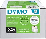 Dymo Authentic LabelWriter Large Address Labels 36mm x 89mm 24 Rolls 6240