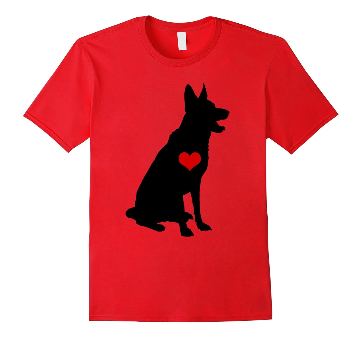 I Love German Shepherds T-Shirt. Big Ole Dog Heart Shirt-ANZ