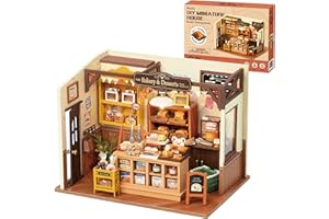 Rolife Miniature House Kit for Beginners-1:20 DIY Miniature Dollhouse Kit with LED Lights-Tiny House Crafts for Adults-Birthd