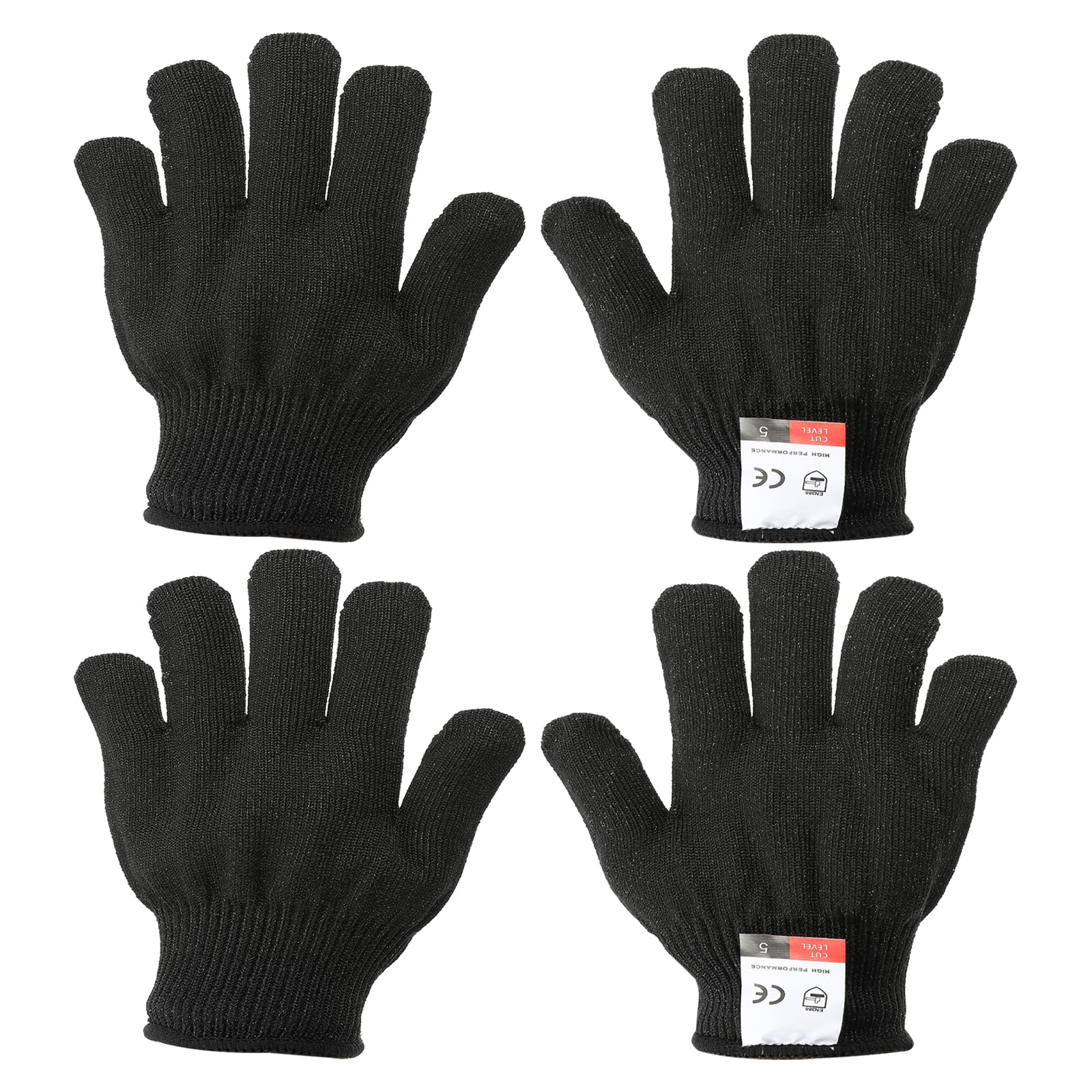 PATIKIL Cut Resistant Gloves, 2 Pair Level 5 Protection Anti Cutting Gloves Cut Proof Gloves for Kitchen Wood Carving Working, XXX-Small, Black