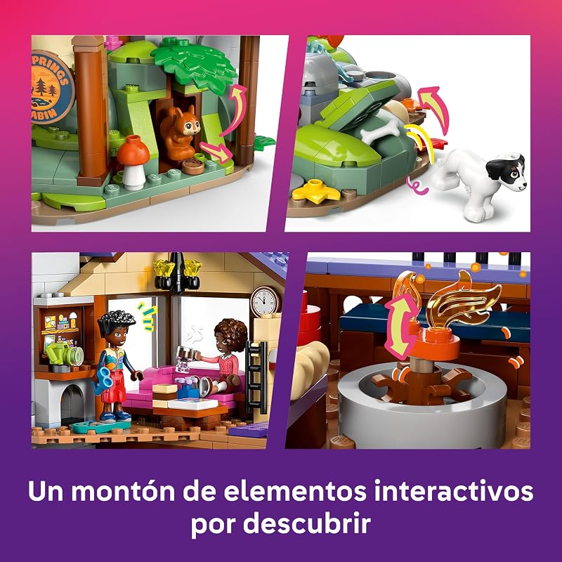 Friends Acogedora Cabaña Otoñal en el Bosque – Casa de Juguete en Miniatura con 4 Mini Muñecos, 2 Figuras de Mascotas, Animales y Accesorios – Regalo de Cumpleaños para Niñas de 9+ Años – 42705