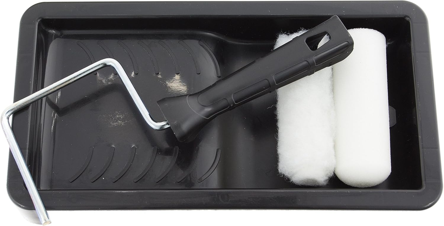 Coral 43102 Max Coat Paint Mini Roller Kit for Emulsion and Gloss Black, 4 Inch 4 Piece Pack Set, 4" Mini - 4PC - Image 3