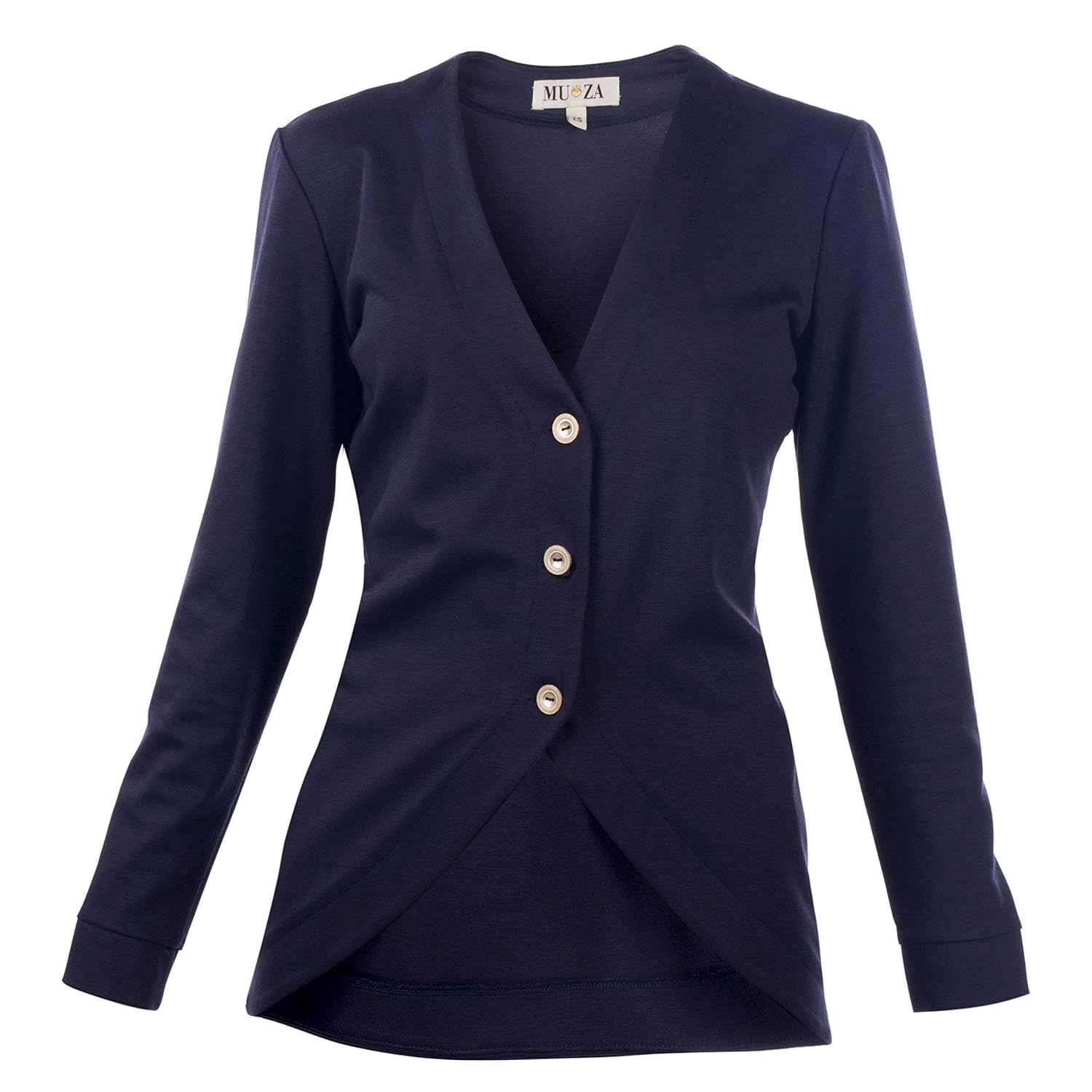 navy fitted cardigan