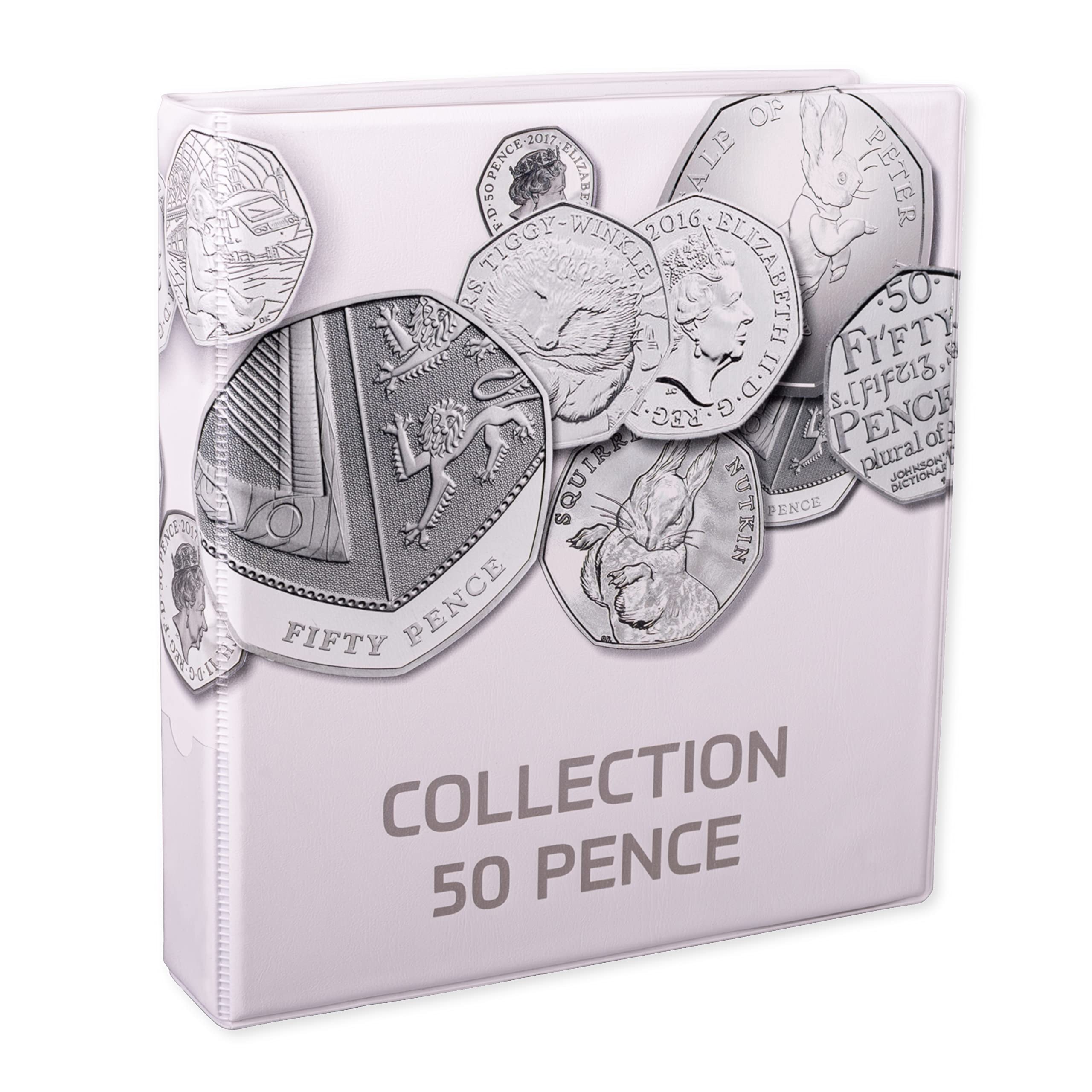 Coin Collection Album – 50p London Olympic Storage Binder – Collecting Holder - Protect and Store 200 Coins - Original SCHULZ Coin Album Whit Red Dividers.