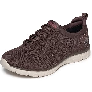 Skechers Women's Virtue Rainy Romance | Casual, Waterproof, Memory Foam, Breathe Easy Technology, Machine Washable, Vegan