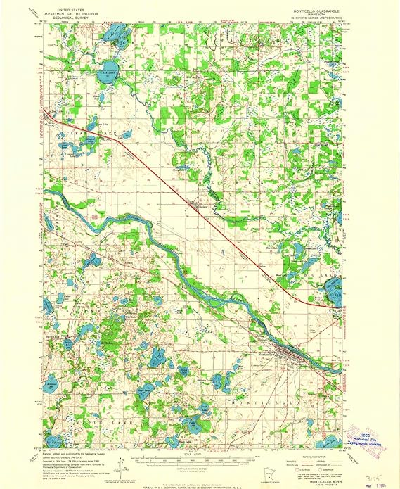 YellowMaps Monticello MN topo map, 162500 Scale, 15 X 15