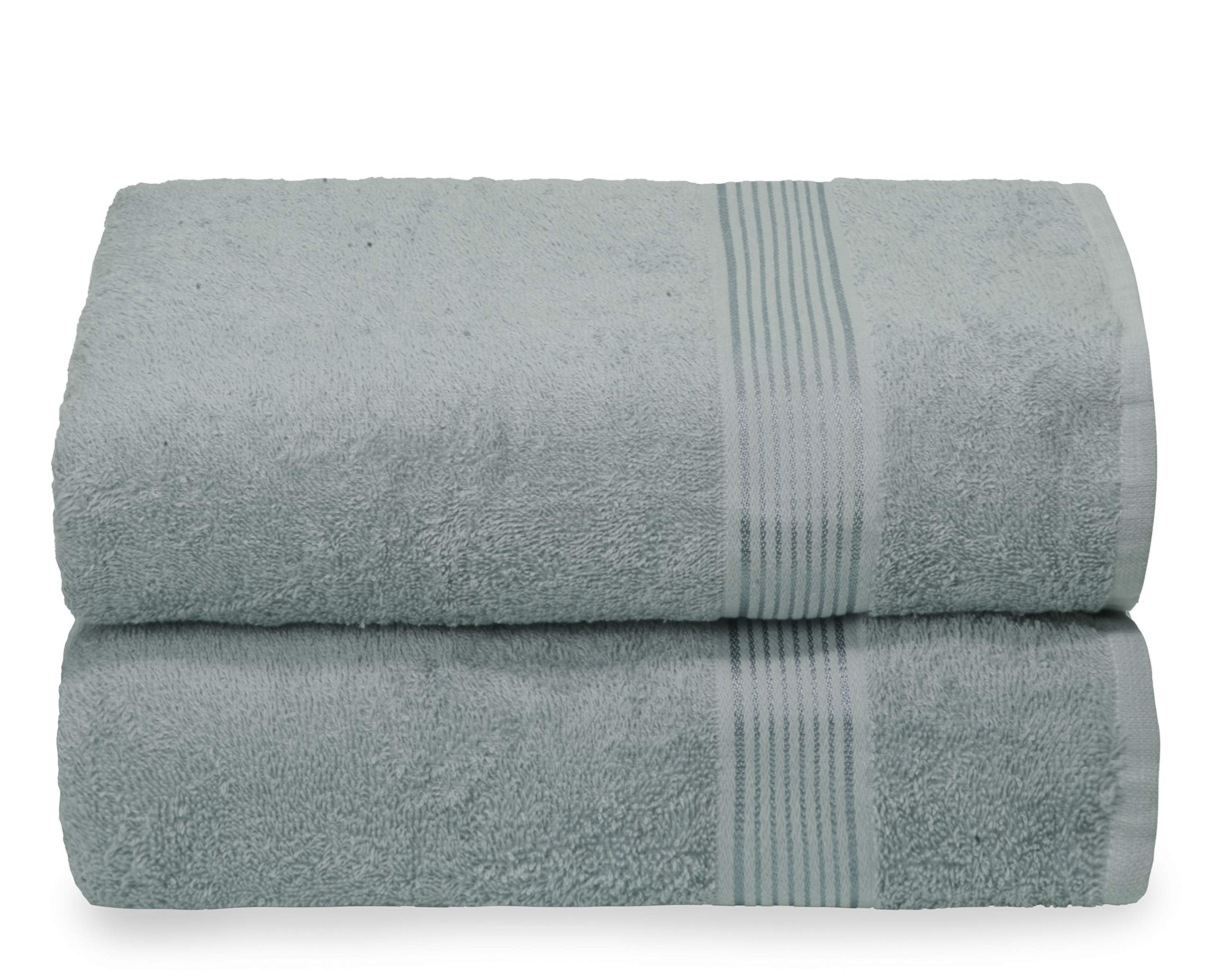 Belizzi HomeCotton 2 Pack Oversized Bath Towel Set 28x55 inches, Large Bath Towels, Ultra Absorbant Compact Quickdry & Lightweight Towel, Ideal for Gym Travel Camp Pool - JadeOEKO-TEX STANDARD 100