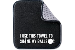 CybGene Bowling Ball Towels to Wipe Off Balls, Funny Microfiber Bowling Towel Accessories