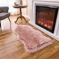 Arbosofe Ultra Soft Faux Fur Rug, Small Area Rugs, Pink Fluffy Shaggy Fur Rug for Bedroom & Living Room, Kids Room Decor, 2 x 4 Feet Sheepskin