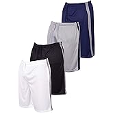 Reset Gym Shorts for Men, Mens Athletic Shorts with Pockets Mens Workout Running Shorts Color Block Mesh 4 Pack