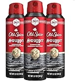 Old Spice Aluminum Free Body Spray for Men, 24/7 Signature Scent & Lasting Freshness, All-Day Odor Protection, Easy Application, Swagger with Cedarwood, Apple, & Fresh Herbs Scent, 5.1 oz (Pack of 3)