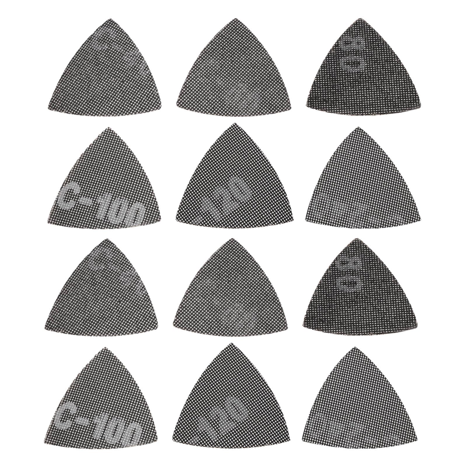 EMSea Set of 60 Mixed 93mm X 93mm 40 60 80 100 120 240 Grit Mesh Sanding Discs Compatible with Dewalt DISCS DCS355 DCS356 DWE315 Multi Tool