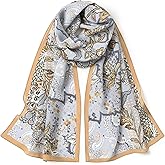 SHIROUYU 100% Mulberry Silk Women's 55”*14” Long Scarf Headscarf and Neck Scarf - Rectangular Hair Towel with Gift Packed