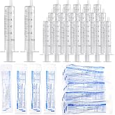 Geiserailie 100 Pcs Plastic Syringe No Rubber Plunger Oral Syringes, 10 ml | Without Needle Measuring Luer Slip Tip Syringe for Kids Children Liquids Refilling Scientific Labs