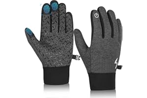 JIAN YA NA Kids Touchscreen Winter Cycling Gloves: Windproof Thermal Non-Slip Gloves Lightweight Cold Weather Mittens of Age 4-12 Years