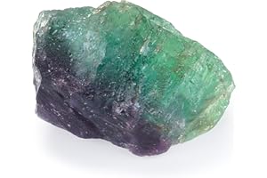 YATOJUZI Rainbow Fluorite 1.6-2.2" Natural Raw Stones and Healing Crystals Large Stone Rough Crystal Rocks for Tumbling Cabbing Polishing Fountain Rocks Decoration 1PCS