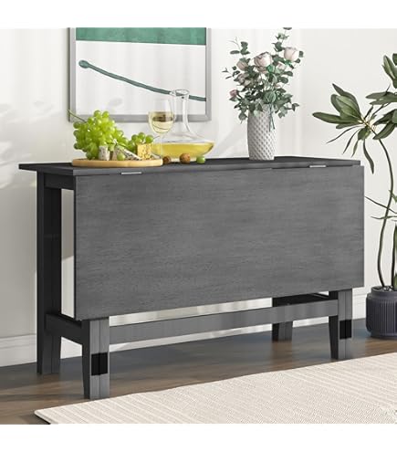 Amazon.com: Ultra Thin Drop Leaf Dining Table, Wooden Foldable