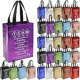 OKYMOTOR Reusable Team Appreciation Gifts Bags, 10 Colors 30 PCS Present Bag with Handles, Gift Wrapping Bag Christmas Employee Appreciation Gifts for Staff Coworker.