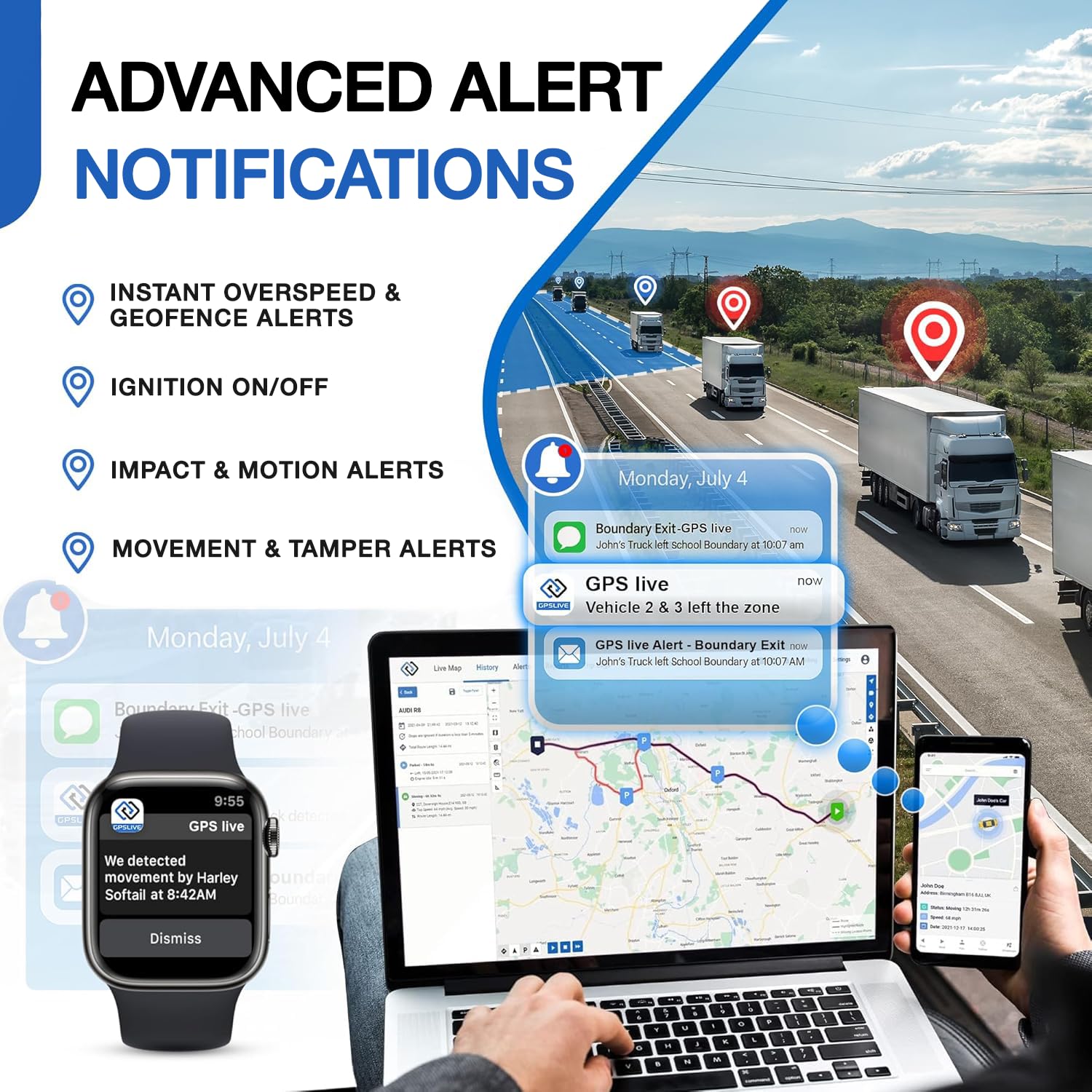 REWIRE SECURITY DB2-4G GPS Tracker for Vehicles – Real-Time Vehicle Tracking Device for Car, Van, Motorhome | Easy Battery Install | Live App Tracking | 4G Fleet Tracking