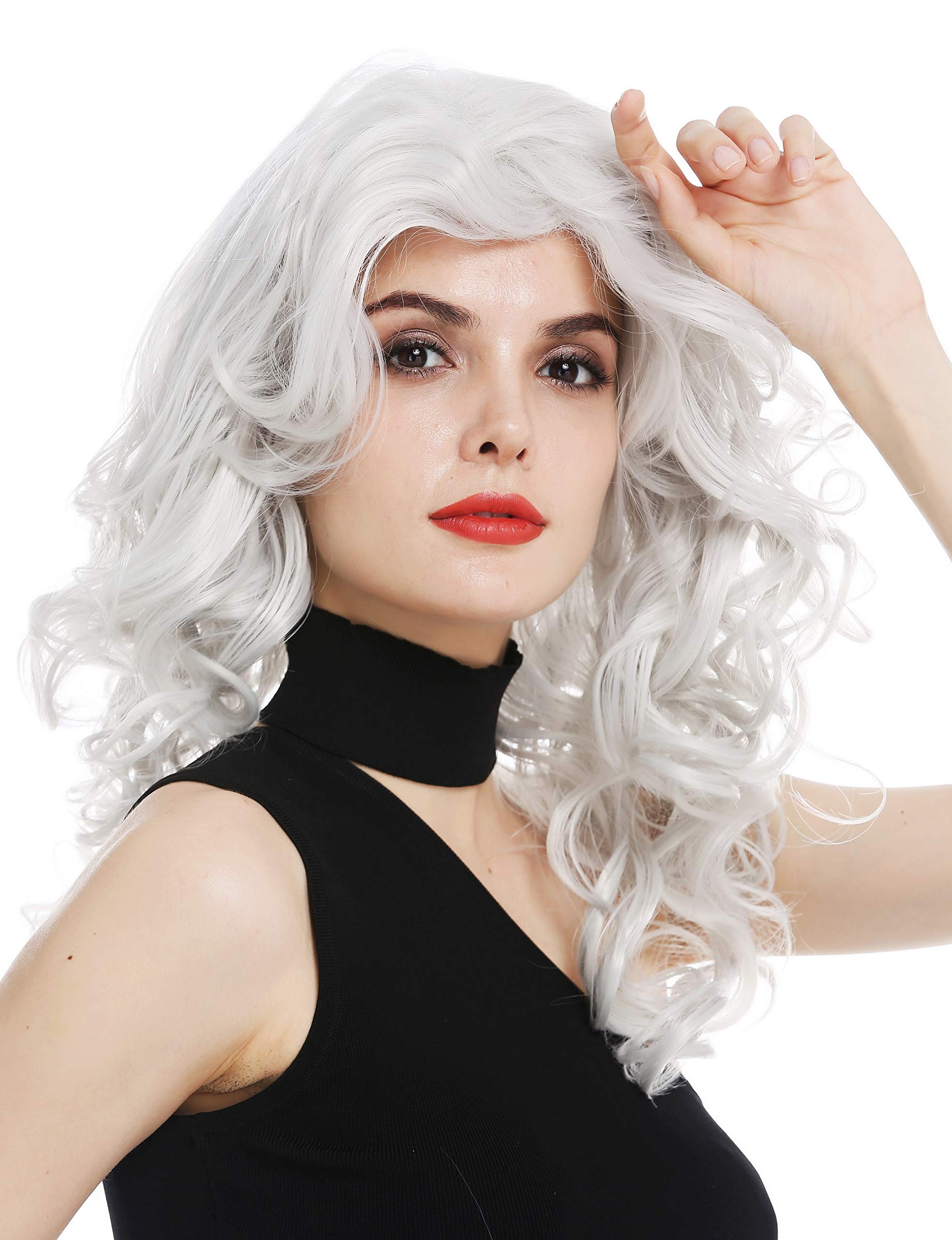 WIG ME UP - WL-3010-1001A women's wig star diva long voluminous backcombed 80's light grey