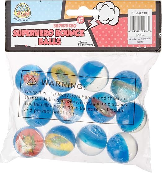 superhero bouncy balls