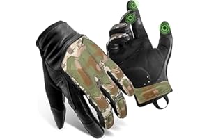GRAMFIRE Touchscreen Tactical Gloves TPR for Men Women with Secure Fit, XRD High-Dexterity Vent Heavy Duty Work Gloves, Full Finger & Fingerless Gloves for Motorcyle Paintball Airsoft
