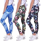 Quedoris Girls Printed Leggings Yoga Pants Multipack Leggings for Kids in 3t to 13 Years