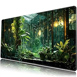 Aesthetic Plants Desk Mat Green Large Mouse Pad
