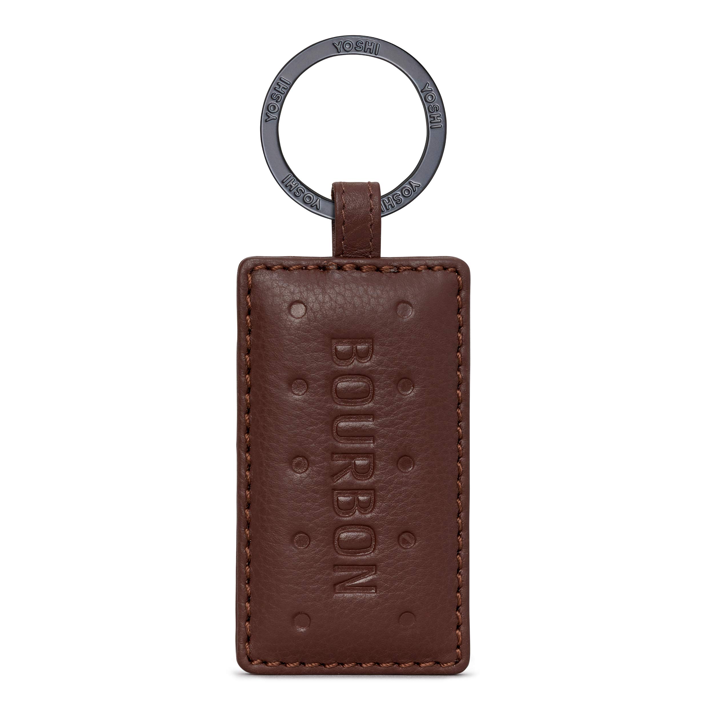 Yoshi Bourbon Biscuit Brown Leather Keyring