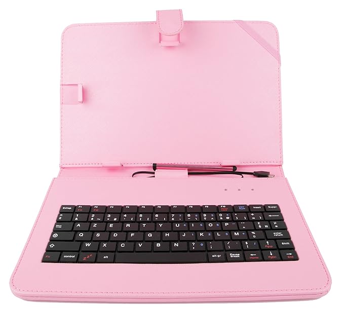 DURAGADGET Hülle mit integrierter AZERTY-Tastatur für NOKIA Lumia 2520 Tablet PCs (ROSA)
