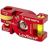 LEVTECH&reg;, The PRO&rsquo;s CHOICE&reg;, MAG DOG&reg; 4 Patented Conduit Bending Level with KWIK KLIK&reg; 4 Angle Marks (0&deg;,30&deg;,45&deg;,90&deg;) | Replaceable Vial | 4 Rare Earth Magnets | ONLY 2.5&rdquo; x 1.25&rdquo; x .75&rdquo; @ 3.5 oz