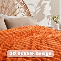 NEWCOSPLAY Fall King Blanket for Couch Orange Super