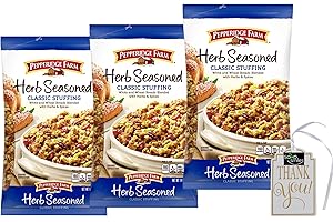 Pepperidge Herb Seasoned Stuffing (3-Pack) 16 Oz Bag | White bread Blended With Herbs & Spices | Turkey Poultry Casserole | Holiday Thanksgiving Christmas Dinner (Classic) | Soko Smiles Thank You Tag Included.