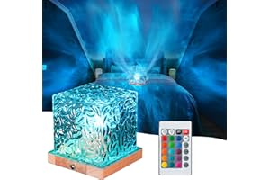 UZIMOO Northern Lights Lamp, Ocean Wave Projector with 16 Colors, 30 Modes, 360° Projection, LED Light for Bedroom, Kids, Par