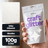 Hemway White Iridescent Microfine Glitter 100g for Resin Craft Nail Cosmetic view 2