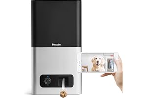 [2017 Item ] Petcube Bites Pet Camera with Treat Dispenser: HD 1080p Video Monitor, 2-Way Audio, Night Vision, Sound and Motion Alerts. For Dogs and Cats, Matte Silver (PB913NVTD)