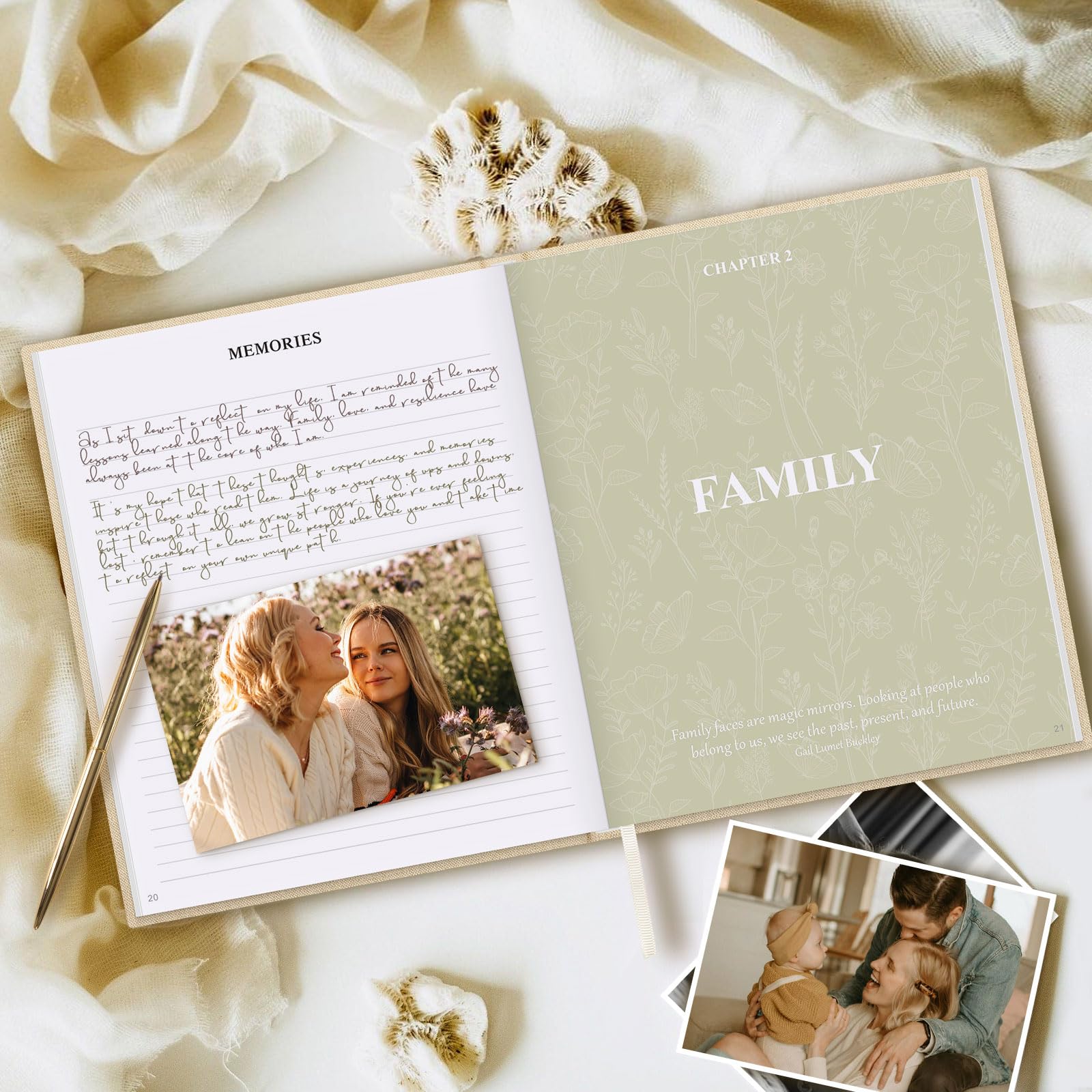 Lanpn Mama Erzähl Mir Deine Geschichte Buch Ausfüllen, Muttertag Geburtstag Geschenk 270+ Fragen Mutter von Deinem Leben Lebensgeschichte Erinnerungsbuch Mom Life Story Journal, Beige, Englisch 5