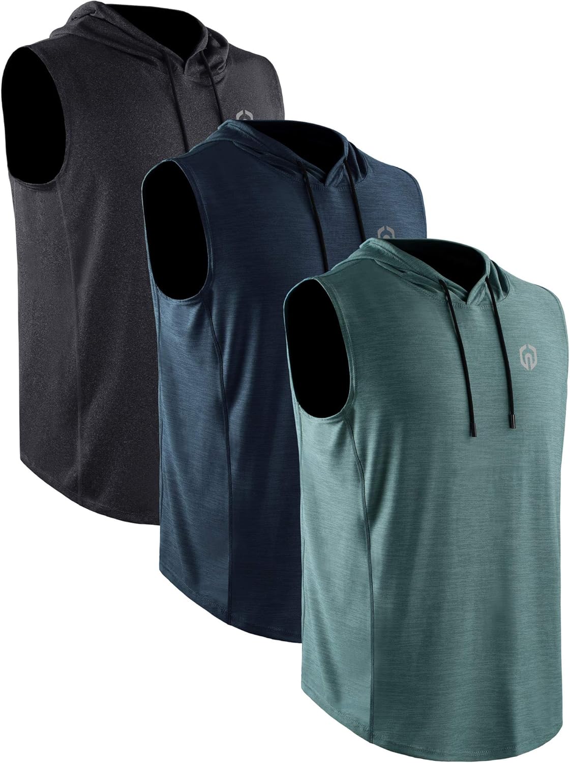 Neleus Workout Athletic Muscle Tank with Hoods Pack of 3 at  Men’s Clothing store