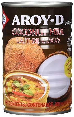 Aroy-D Kokosnussmilch, zum Kochen, 8er Pack (8 x 400 ml Packung)