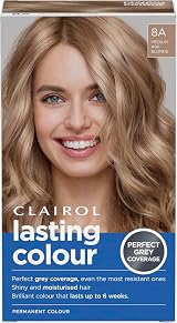 Clairol Lasting Colour Permanent Hair Dye 8A Medium Ash Blonde Grey Coverage