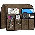 Joywell Couch Organizer Caddy Remote Control Holder for Recliner Armrest Organizer Non Slip Sofa Armchair Caddie with 6 Pocket Storage for Magazine, Tablet, Phone, iPad, Coffee