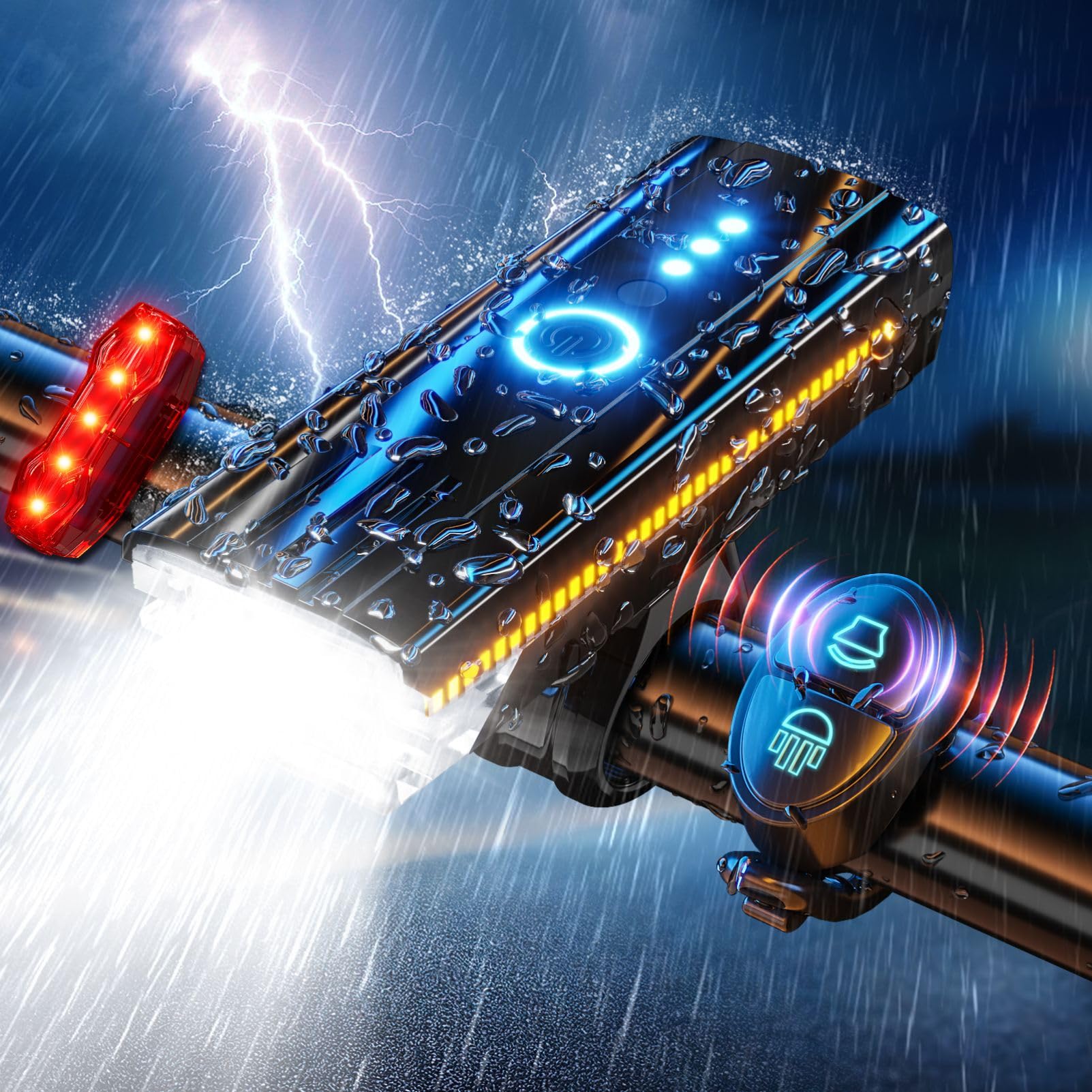 Mua Fahrradlicht USB Aufladbar, 5000 Lumen Fahrradlichter für Nachtfahrten, Fahrrad Vorne und Rücklicht, USB Wiederaufladbare IPX5 wasserdichte trên Amazon Đức chính hãng 2026