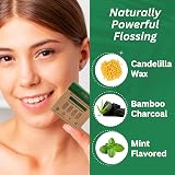 EcoYou Eco Floss Charcoal Refills Mint Candelilla Wax Bamboo 4 Pack view 3