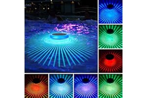 Pugwoy Solar Floating Pool Lights,Pool Lights That Float with RGB Color Changing Pool Floating Light,Outdoor Waterproof Swimming Pool Accessories for Pool,Pond,Hot Tub,Garden,Party Decoretion