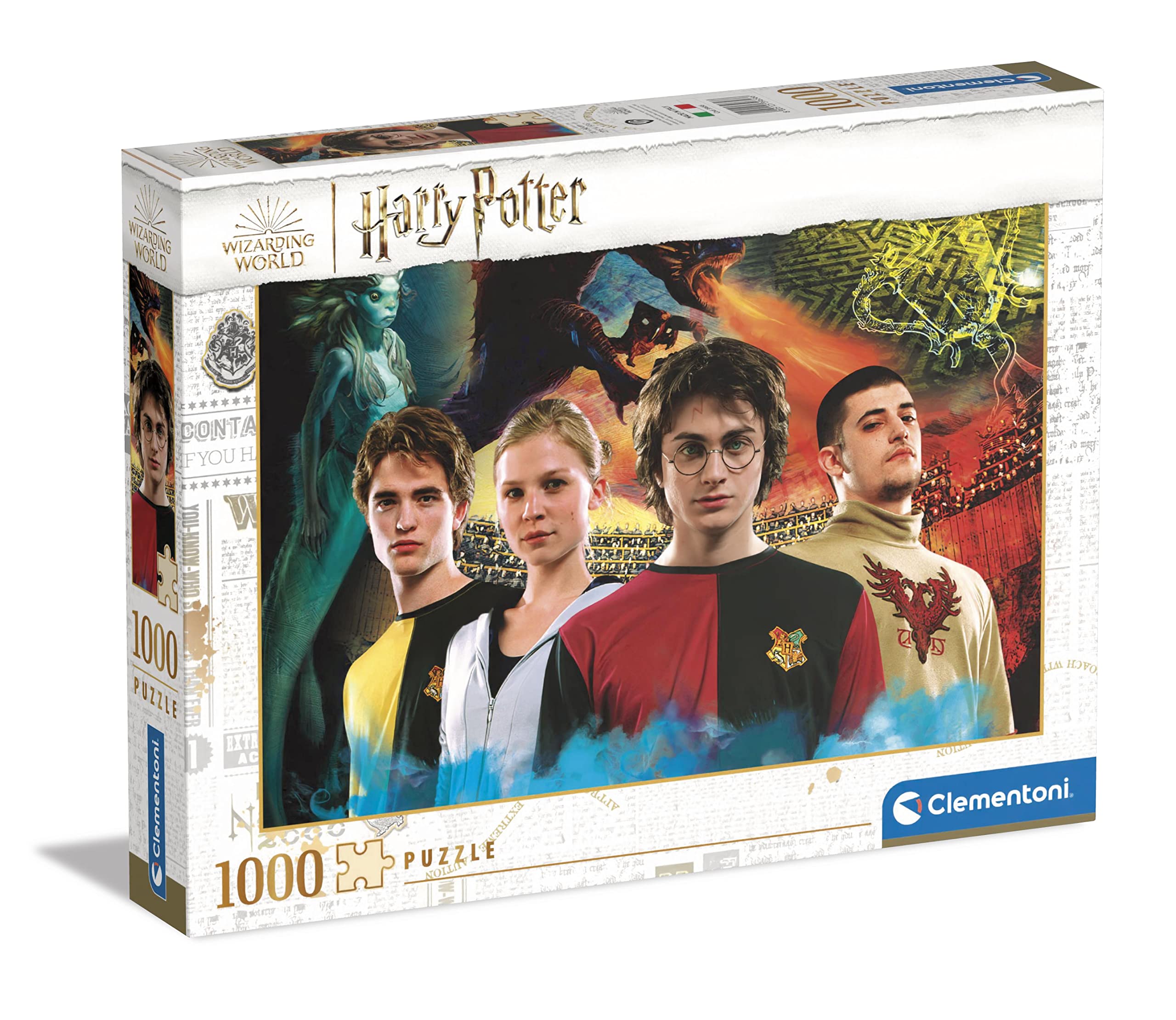 Clementoni - 39656 - Puzzle Harry Potter - Jigsaw Puzzle 1000 Pieces, Made In Italy, Jigsaw Puzzle For Adults