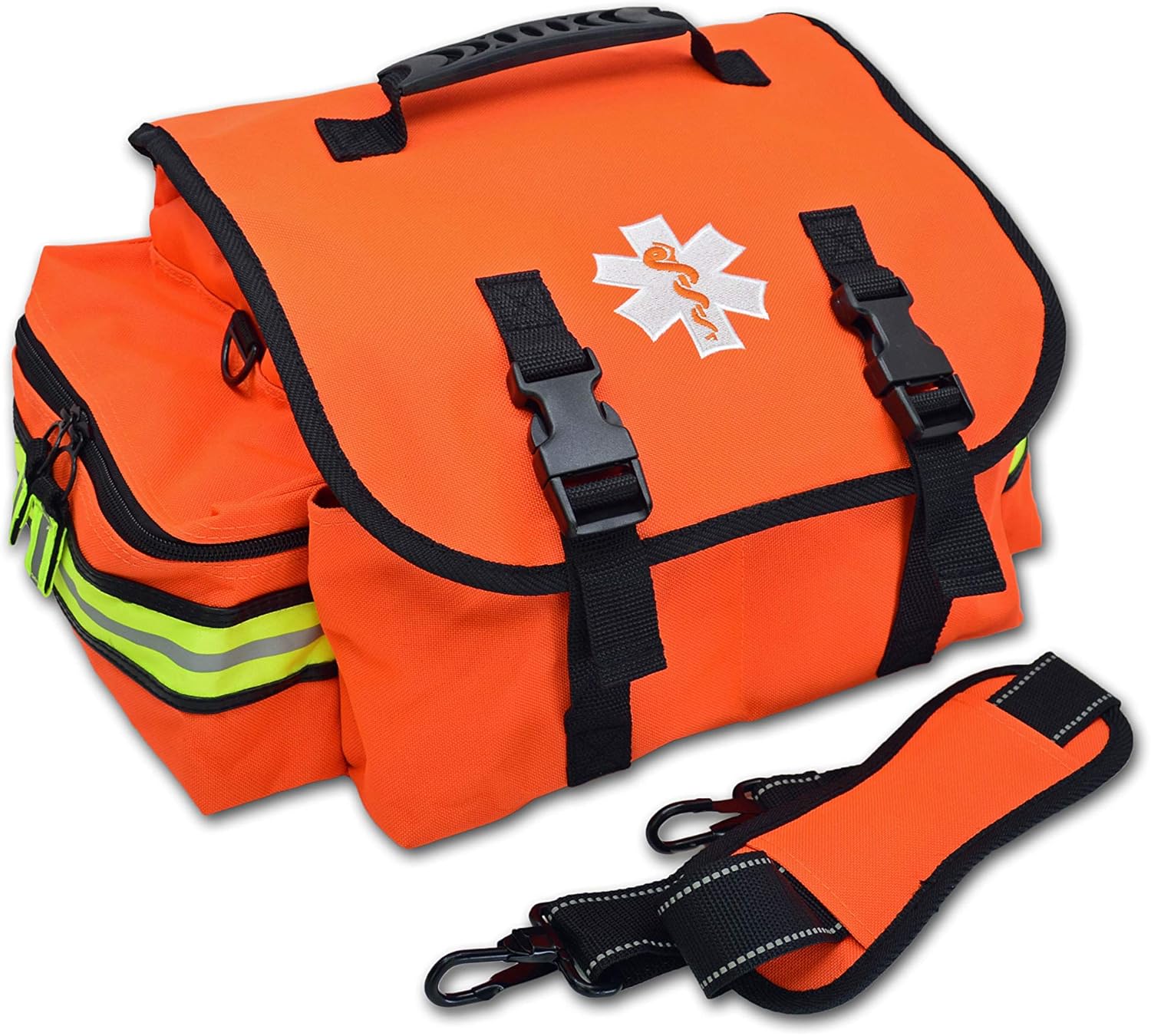 Lightning X Small First Responder EMT EMS Trauma Bag Stocked First Aid Fill Kit B (Fluorescent Orange): Health & Personal Care